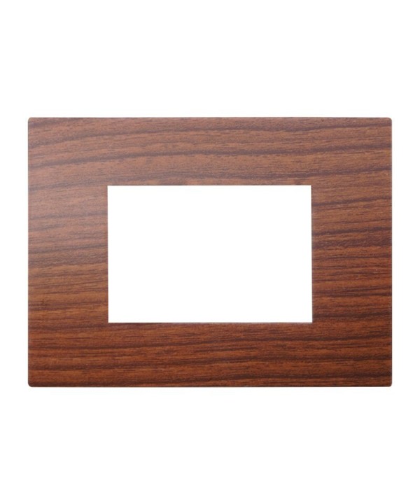 ETTROIT Placca Plastica Serie Venus 3P Colore Radica Compatibile Con Vimar Arke