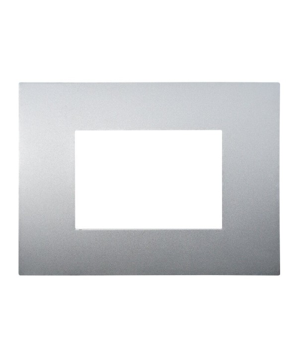 ETTROIT Placca Plastica Serie Venus 3P Colore Silver Compatibile Con Vimar Arke