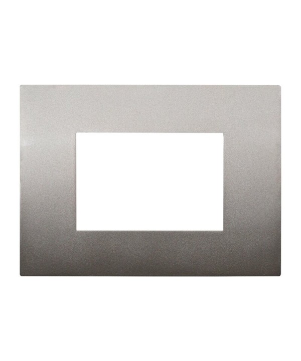 ETTROIT Placca Plastica Serie Venus 3P Colore Bronzo Compatibile Con Vimar Arke