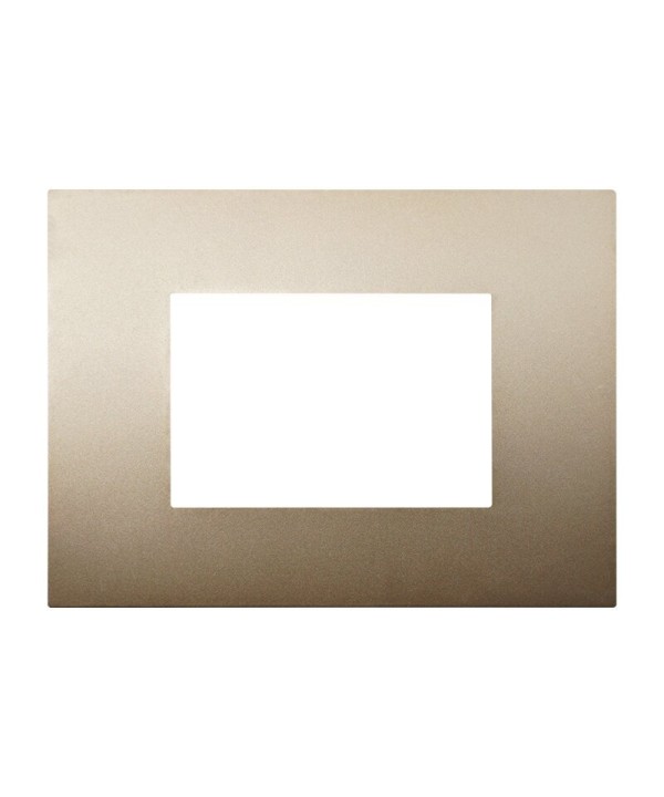 ETTROIT Placca Plastica Serie Venus 3P Colore Oro Compatibile Con Vimar Arke