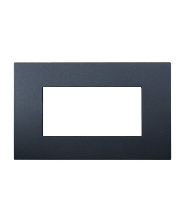 ETTROIT Placca Plastica Serie Venus 4P Colore Nero Compatibile Con Vimar Arke