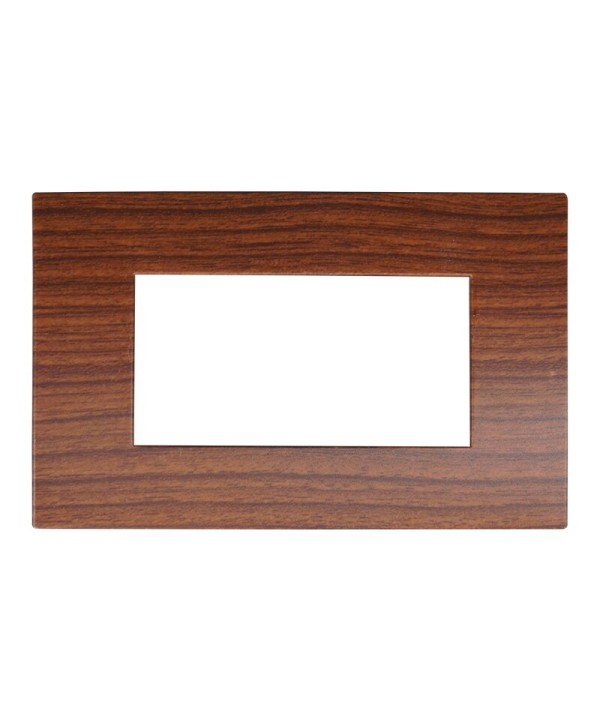 ETTROIT Placca Plastica Serie Venus 4P Colore Radica Compatibile Con Vimar Arke