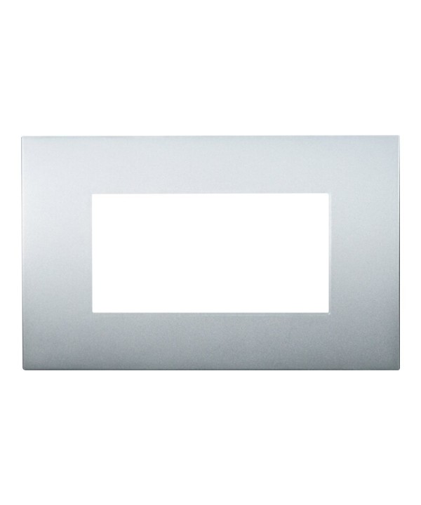 ETTROIT Placca Plastica Serie Venus 4P Colore Silver Compatibile Con Vimar Arke
