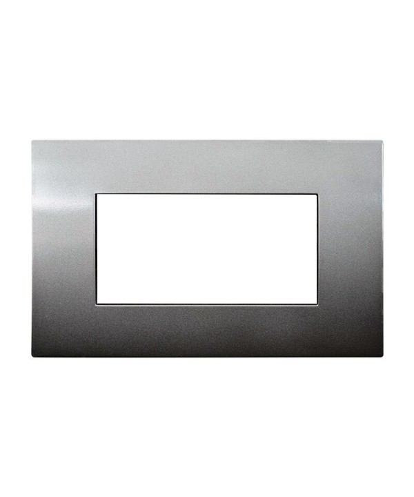 ETTROIT Placca Plastica Serie Venus 4P Colore Bronzo Compatibile Con Vimar Arke