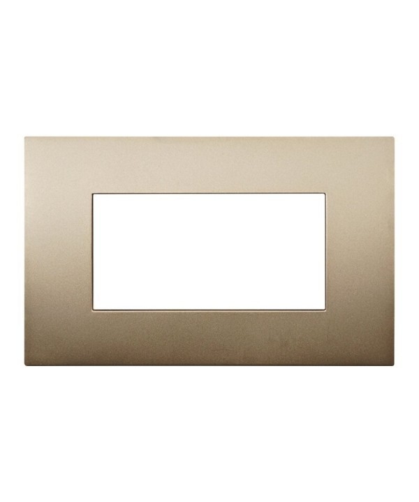 ETTROIT Placca Plastica Serie Venus 4P Colore Oro Compatibile Con Vimar Arke