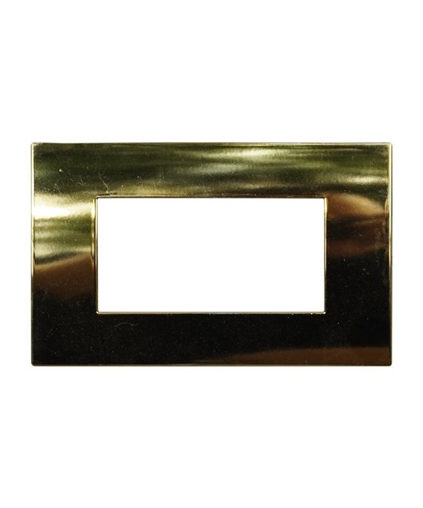ETTROIT Placca Plastica Serie Venus 4P Colore Oro Lucido Compatibile Con Vimar Arke