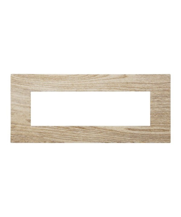 ETTROIT Placca Plastica Serie Venus 7P Colore Legno Scuro Compatibile Con Vimar Arke