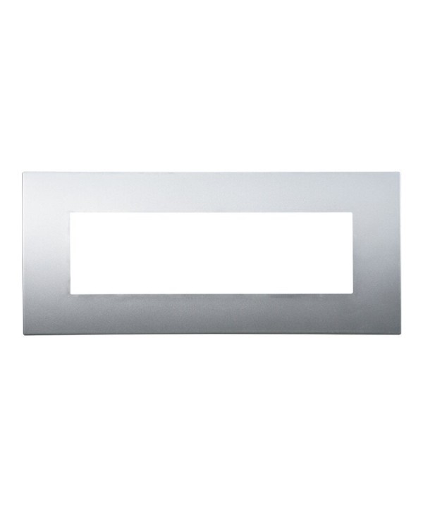 ETTROIT Placca Plastica Serie Venus 7P Colore Silver Compatibile Con Vimar Arke