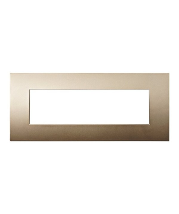 ETTROIT Placca Plastica Serie Venus 7P Colore Oro Compatibile Con Vimar Arke