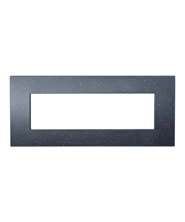 ETTROIT Placca Plastica Serie Venus 7P Colore Nero Brillante Compatibile Con Vimar Arke