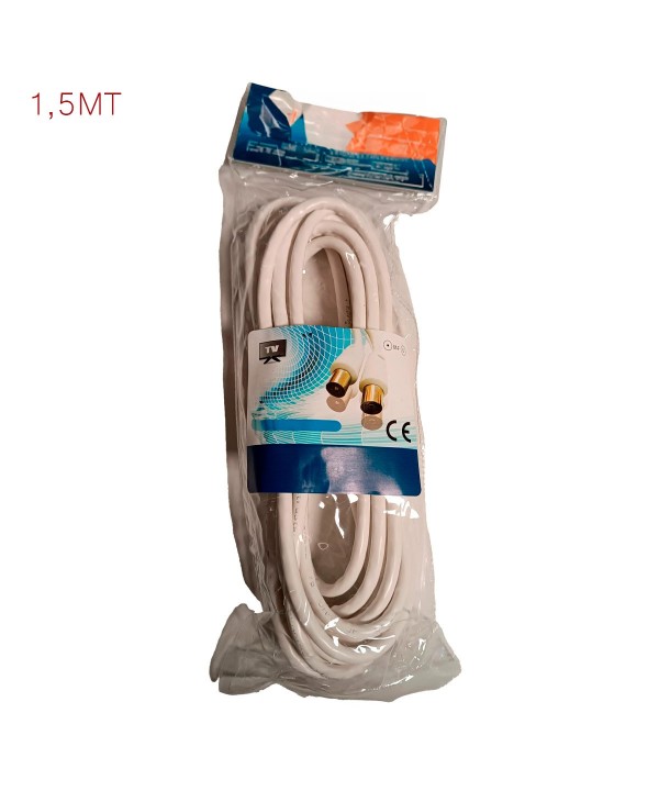Cavo Antenna TV Coassiale Maschio Femmina 1,5 metri