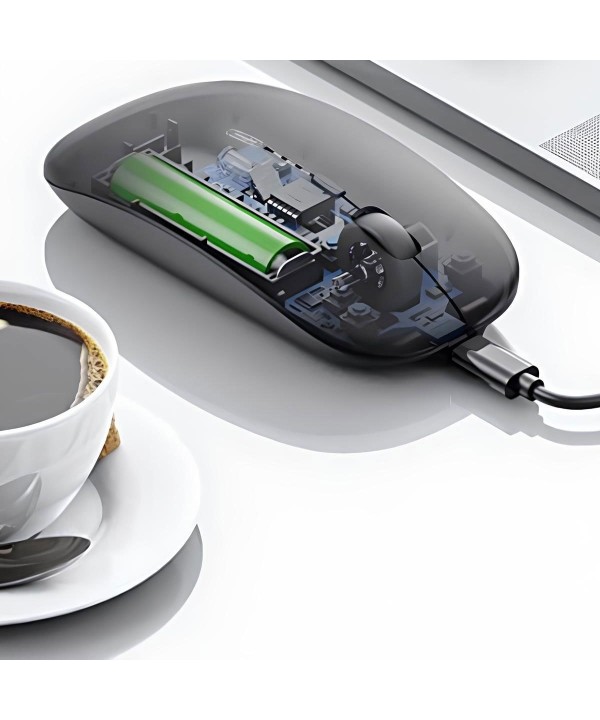 Mouse Wireless da Ufficio Lavoro Navigare Mouse Senza Filo con Design Leggera e Compatto Perfetto per Viaggio Modello Piatto e Slim Ricaricabile