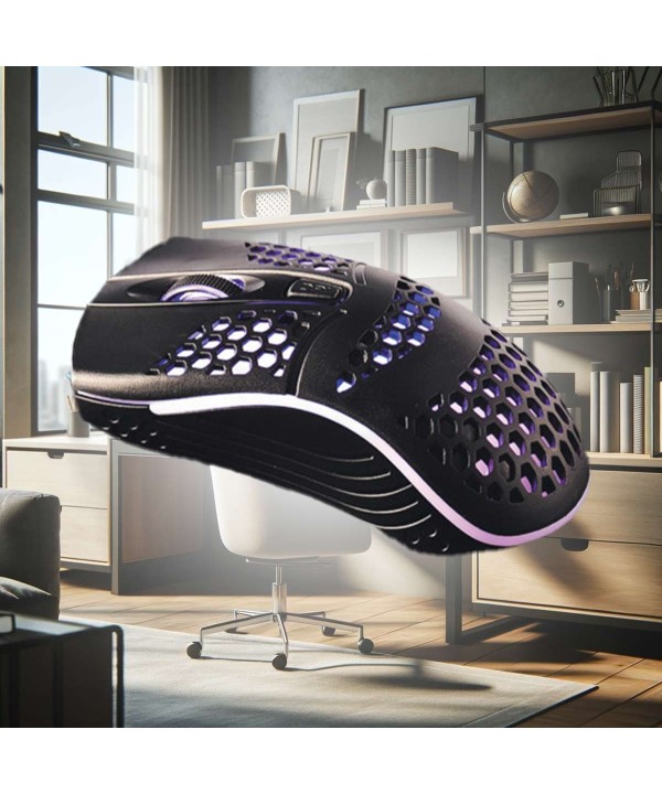Mouse Ottico Ergonomico USB 2.0 Anti Sudore Retro Illuminato Colori RGB Casuale Tasto DPI Max 12K Filo 1,25 Metri Colore Venduto Casualmente Bianco Celeste Nero