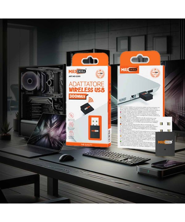 USB 2.0 Scheda di Rete da 300mbit/s Plug and Play Installazione Automatica per Computer Fisso e Portatile Compatibile con Windows