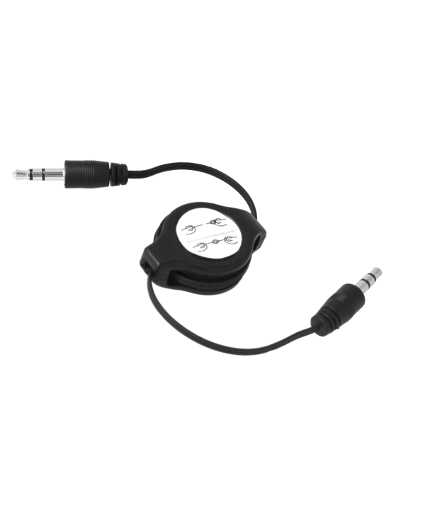 Cavo Audio Jack 3.5 Maschio Maschio Retrattile Prolunga 80cm