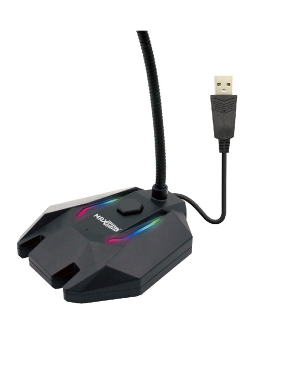 Microfono da Tavolo Flessibile con LED RGB per Lavoro, Video Chat Online e Gaming