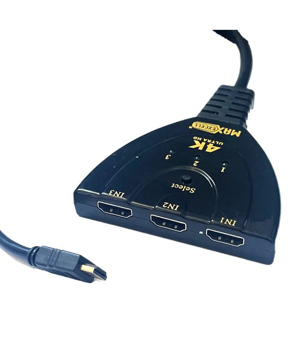 Switch Sdoppiatore HDMI 4K Con 3 Ingressi e 1 Uscita Con Cavo 50cm