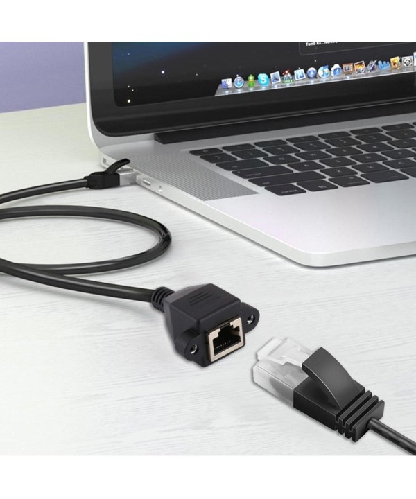 Prolunga Cavo Ethernet da 0.6 metri supporta MAX 1Gbps Consgliabile con Cat 5E e Cat 6 Banda Max 250Mhz Presa di rete RJ45
