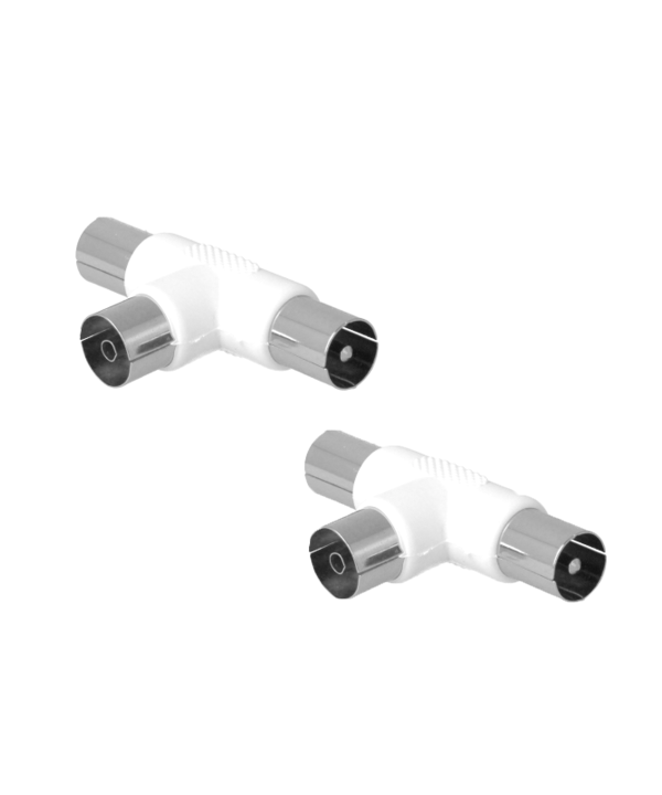 2 Pezzi Sdoppiatore Splitter per Antenna TV 1 Femmina 2 Maschio