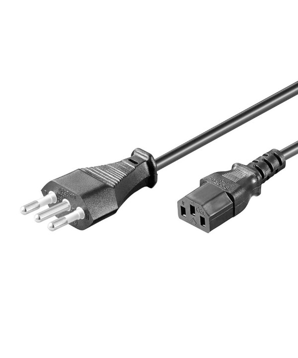 Cavo Alimentazione PC C13F Con Spina Italiana 3 Poli Lunga 1,5 Metri