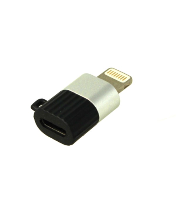 Adattatore Da Micro USB Femmina a Lightning Maschio Con Portachiave Incluso