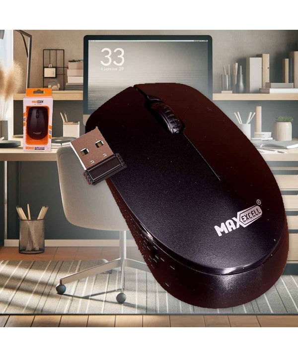 Mouse Wireless da Ufficio Lavoro Navigare Mouse Senza Filo con Design Leggera e Compatto Perfetto per Viaggio Modello Classico B