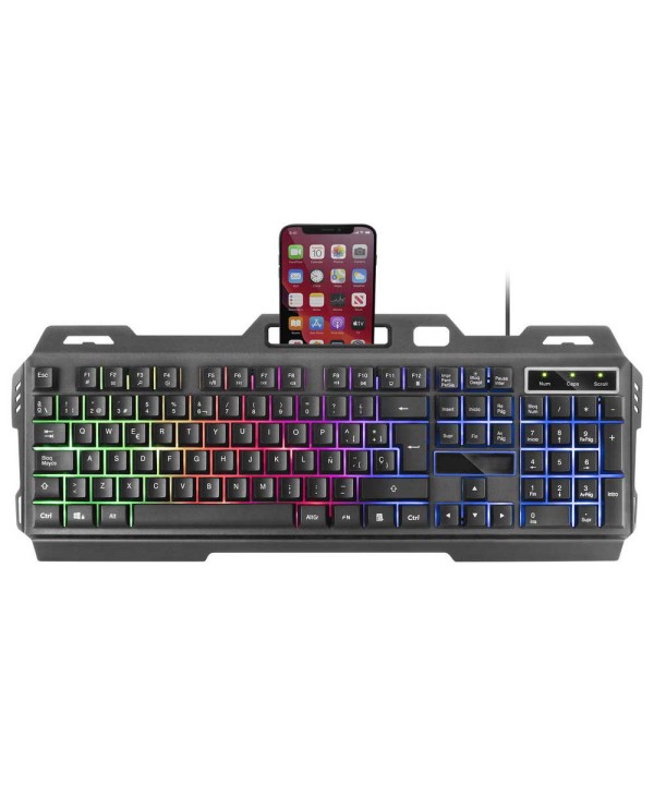 Tastiera da Gaming Meccanica Cavo USB Retroilluminazione Tricolori Tastiera Italiana