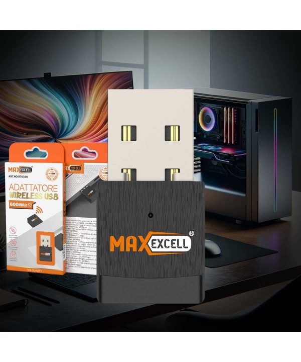 USB 2.0 Scheda di Rete da 600mbit/s Plug and Play Installazione Automatica per Computer Fisso e Portatile Compatibile con Windows
