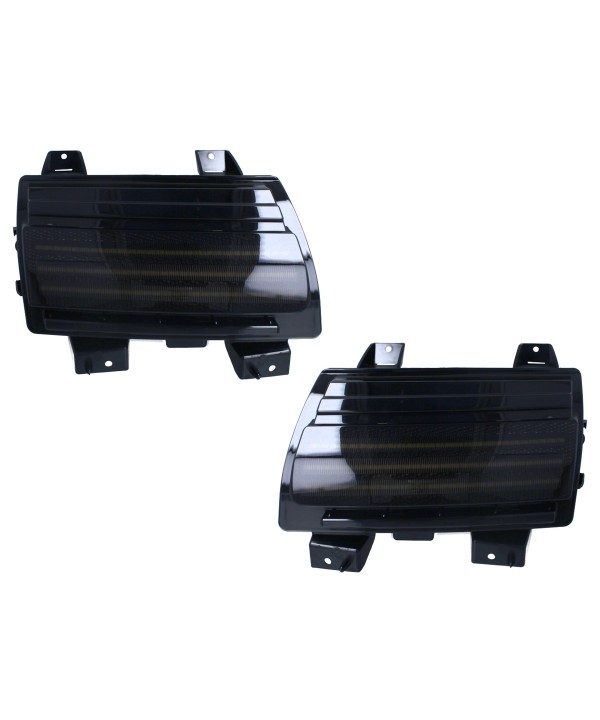 Kit Freccia Laterale a Led Side Marker Dinamica Lente Fume + Luce Diurne DRL Bianco JeepJL Wrangler dopo 2018
