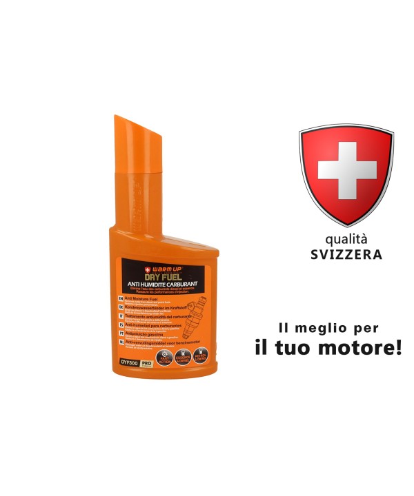 WARM UP Dry Fuel DYF300 Antiumidita e Disperdente D'acqua Per Diesel e Benzina 300ml