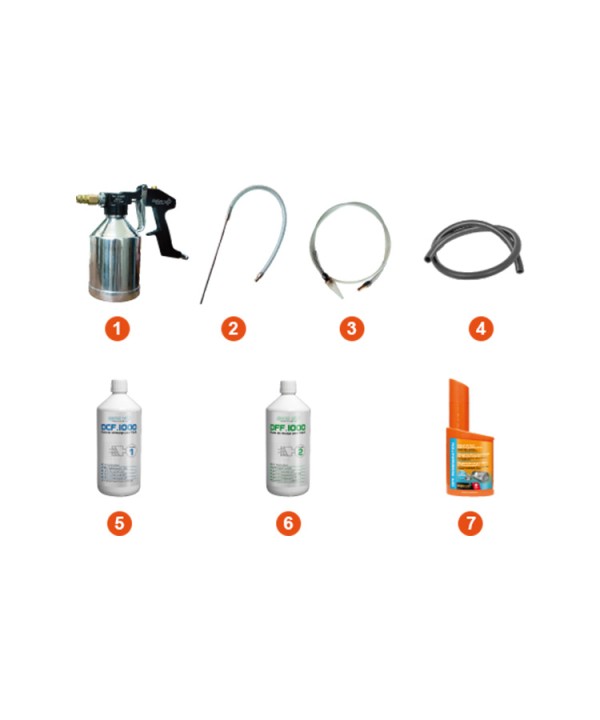 WARM UP Kit Pulizia FAP K-SGD800 Pistola Pro 12 Bar + 3 Sonde + 1 Kit Di Chimica VL DCK1000 Per Officina e Professionista