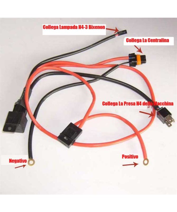 Cablaggio Indipendente Rele Stabilizzatore H4 Bixenon