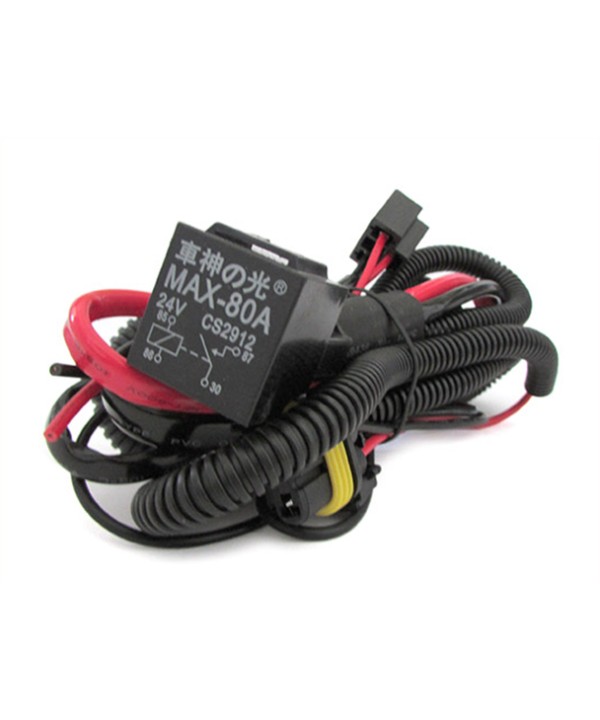Cablaggio Rele Relay 24V 80A Stabilizzatore Corrente Per Lampada Xenon H7 H1 H3 H4 Mono Xenon Del Camion