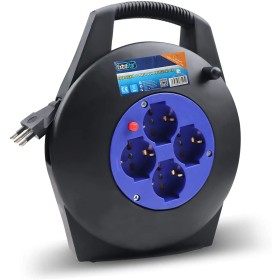 Avvolgicavo Elettrico Prolunga Elettrica 8 Metri 4 Prese Polivalenti Schuko + 10A/16A Spina 16A