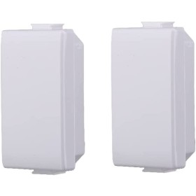 ETTROIT 2 Pezzi Copritasti Copriforo Falso Polo 1P Bianco Compatibile Con Bticino Matix