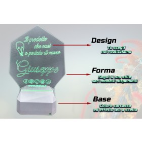 3D Acrilico Forma Poligonale Senza Figure (3DC001)