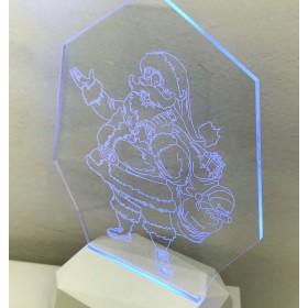 3D Acrilico Forma Poligonale Figura Babbo Natale (3DC910)