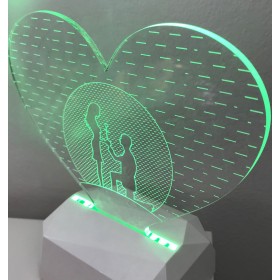 3D Acrilico Forma Cuore Figura Proposta Di Matrimonio (3DE904)