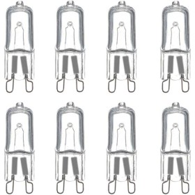 8 PZ Lampade Alogena Dimmerabile G9 28W 370 Lumen Bianco Caldo 2800K