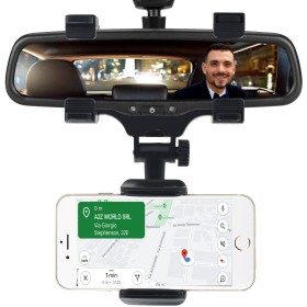 Porta Cellulare da Auto Specchietto Supporto Smartphone da Specchietto Retrovisore Auto