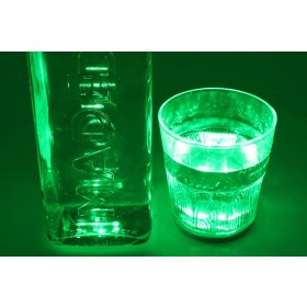 2 PZ Luce Led Sottobottiglia Sotto Bicchiere Colore Verde Green Decorazione Festa Cerimonia Matrimonio