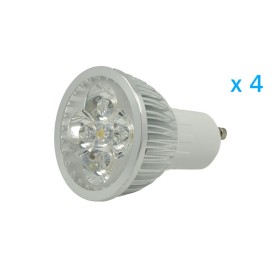 4 PZ Lampade Led GU10 Dimmerabile Triac Dimmer 6W 220V Bianco Caldo 3000K