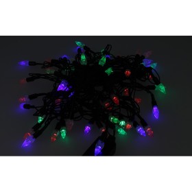 Mini Lucciole 60 Led Multicolori RGB Forma Punta di Frecca Goccia Pioggia Per Natale Festa Decorativa Filo Nero 8,8 metri Uso Interno CS31064