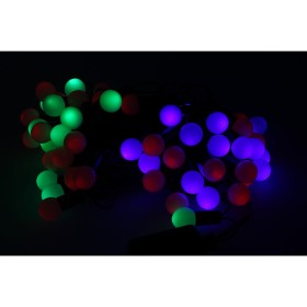 Mini Lucciole 60 Led Multicolori RGB Forma Pallina Rotonda Per Decorazione Natale Filo Nero 8,8 metri Uso Interno CS31050