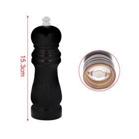 Macinapepe In Legno Macina Pepe e Sale Colore Nero 15,3cm