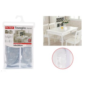 Tovaglia PVC Impermeabile Trasparente Rettangolare 140x200cm