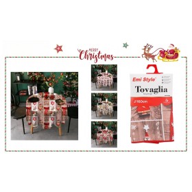 Tovaglia HULE Impermeabile Tema Natale Diametro 160cm