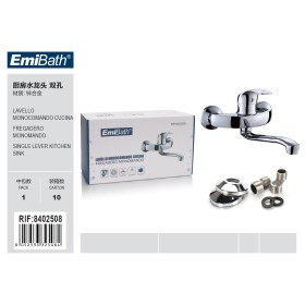 Kit Miscelatore Doccia Vasca Bagno Regolabile Acqua Calda e Fredda Argento Cromato 180x260x100mm