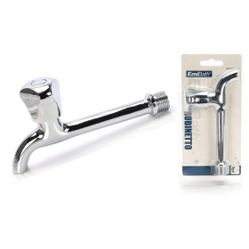 Rubinetto per lavabo a Parete con Balcone Freddi monocomando Lungo 170mm Acciao Inossidabile Argento Cromato