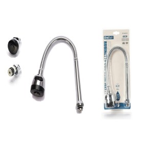 Prolunga per Rubinetto 48cm Flessibile per Rubinetto Cucina Bagno Colore Nero Acciaio Inossidabile